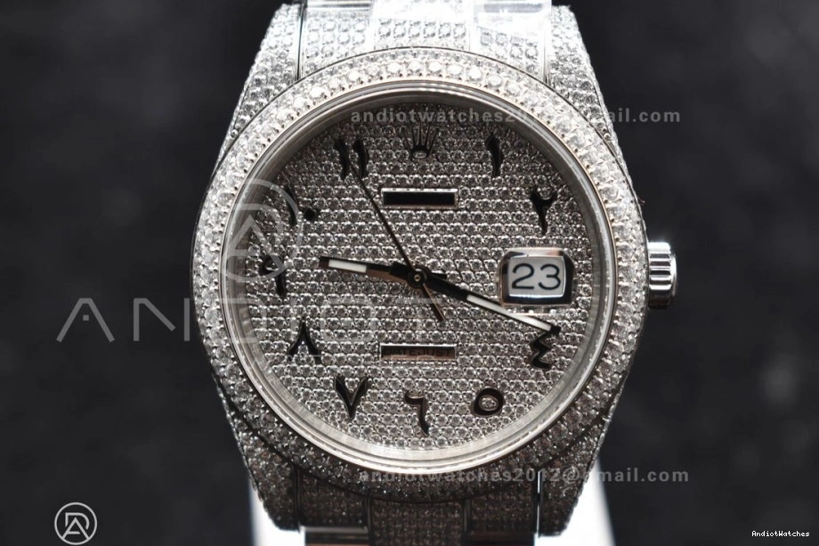 41mm ZipUp with JDF Numerical Best Diamond Date 900 Arabic DateJust Version Wheel Markers 0829
